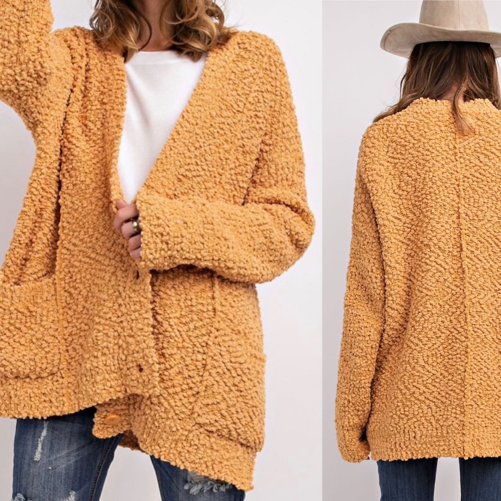 Gold Popcorn Cardi